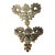 Vintage French Fleur De Lis Gold & Verdigris Wall Plaques For Sale