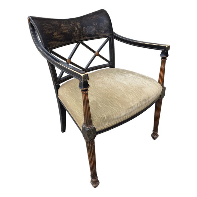 English Regency Style Chinoiserie Decorated Chair For Sale