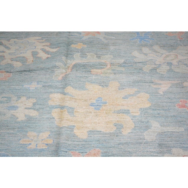Contemporary Contemporary Oushak Hand Knotted Wool Rug,9'10"X13'7" For Sale - Image 3 of 6