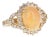 4.41 Carat Opal Diamond 14 Karat Yellow Gold Cocktail Ring, Size 7 For Sale