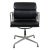 Black Leather and Matte Armrests Ea-208 Softpad Chair by Charles Eames for Vitra, 1990s For Sale