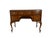 Antique Writing Desk with Leather Inlay and Cabriole Legs on Castor Wheels For Sale - Image 6 of 6