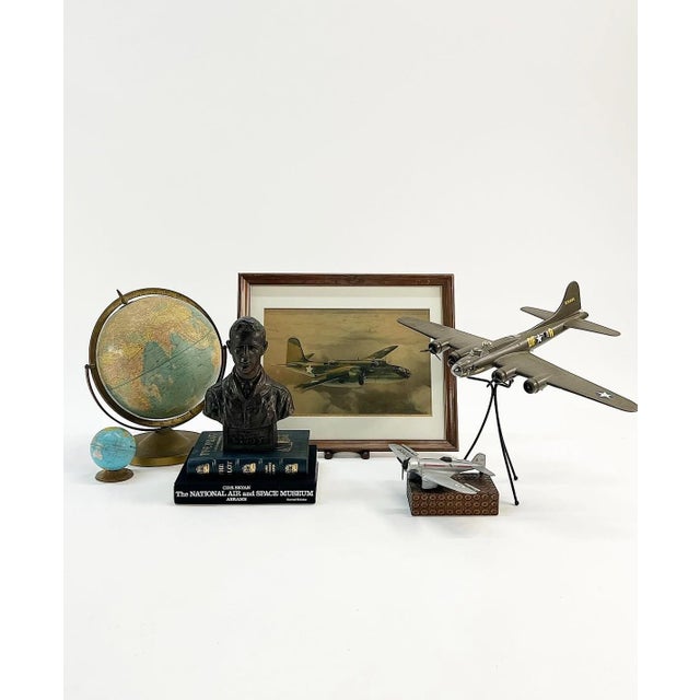 1960s Vintage Plaster Bust of Charles Augustus Lindbergh For Sale - Image 12 of 12