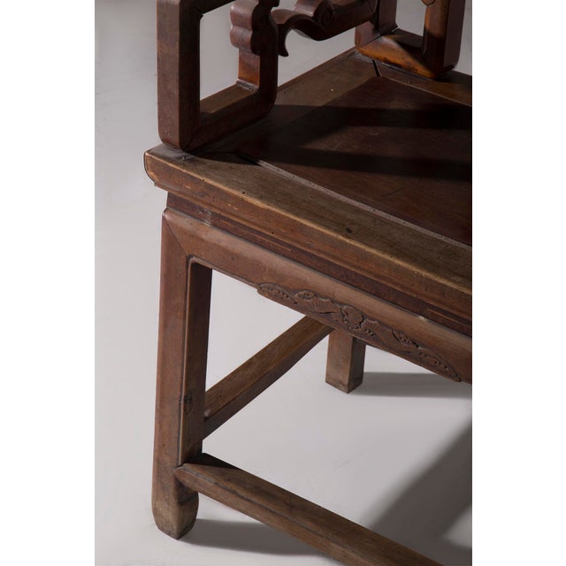 Chinese Qing Style Ceremonial Chair, 1890 For Sale - Image 4 of 9