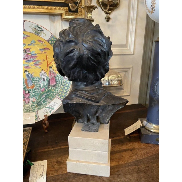 1920s Vincenzo Cinque Lost Wax Bronze Casting Sculpture Scugnizzo Young Boy Bust For Sale - Image 5 of 10