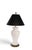 Hollywood Regency Late 20th Century Decorative White Ceramic Raised Foliate Design Table Lamp For Sale - Image 3 of 18