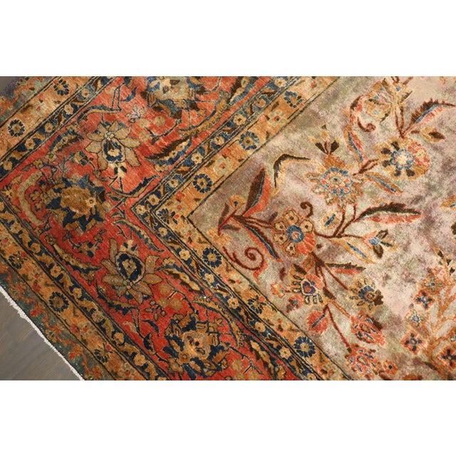 Red Hologram Color Persian Kashan Rug no. 10961 For Sale - Image 8 of 13