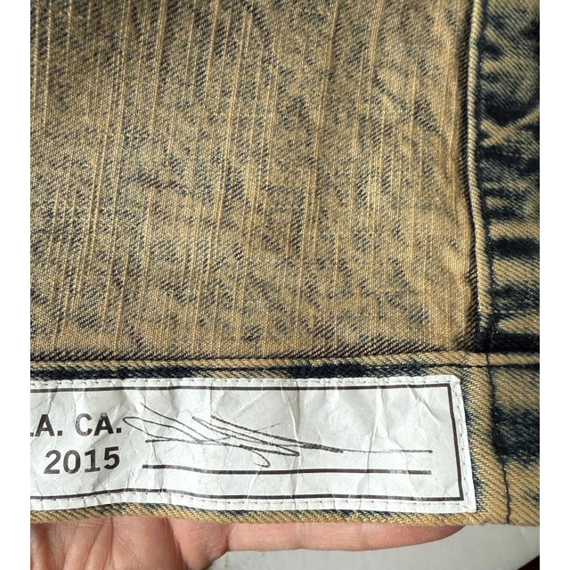 Sterling Ruby, Sterling Ruby American Flag Denim Chianti Flag Tapestry Wall Hanging Pop Art, 2015 For Sale - Image 9 of 13