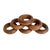 Mid-Century Modern Vintage Mid-Century Modern Teak Wood Napkin Rings – Set of 6, Boho Natural Wood For Sale - Image 3 of 4
