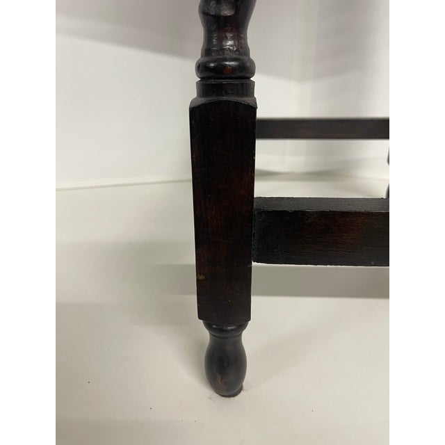 19th Century English Oak Barley Twist Rectangular Side Table For Sale - Image 9 of 12