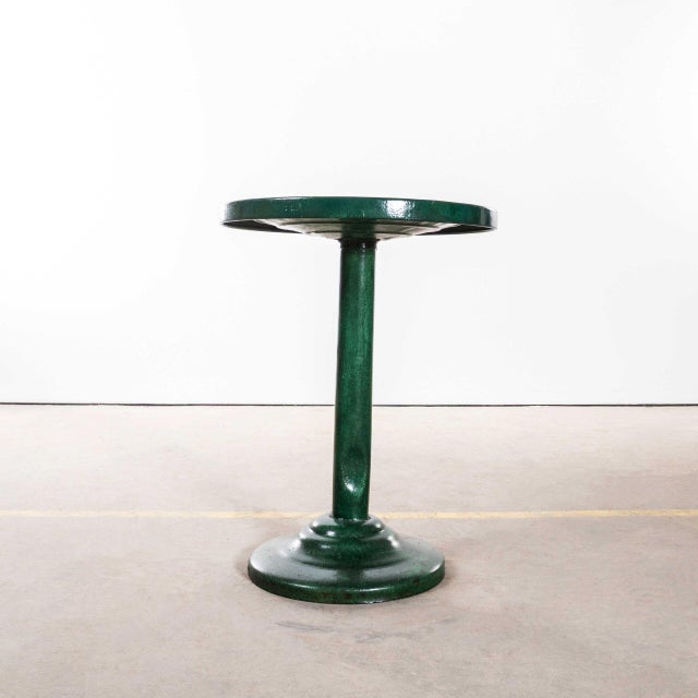 Round Racing Green Side Table from Tolix, 1950s For Sale - Image 3 of 8