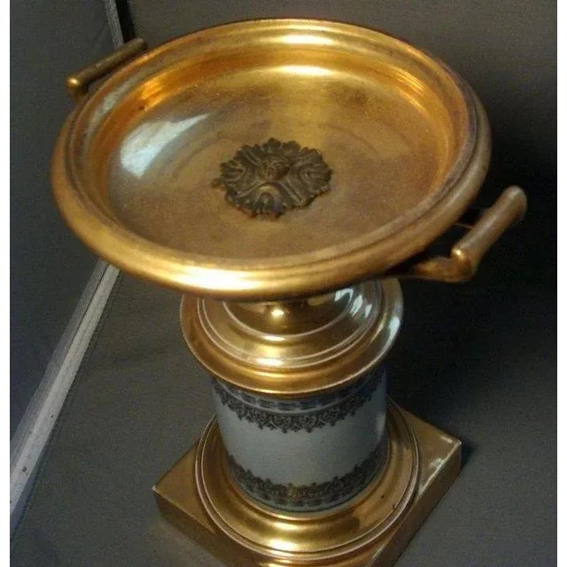 Gold Early 19th Century French Empire Paris Porcelain Tazza For Sale - Image 8 of 11