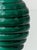 Art Deco French Emerald Green Ceramic Table Lamp with Ruby Silk Shade, 1930s For Sale - Image 9 of 14