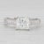 Metal 1.30ctw Diamond Engagement Ring Platinum Vs1 H Gia Size 6 Cathedral Band For Sale - Image 7 of 8