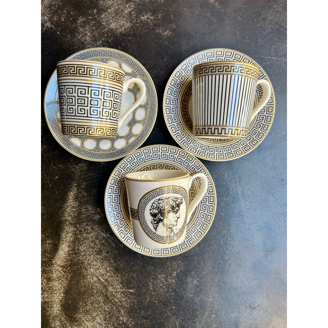 Black Palladium Coffee Cups with Gift Box by Pozzi Milano, Set of 6 For Sale - Image 8 of 8