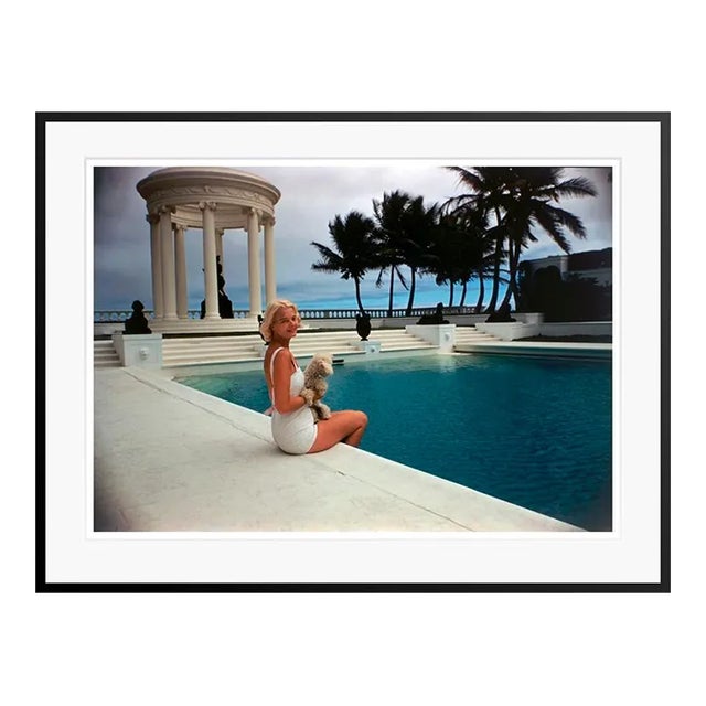 C . Z by the Pool 1955 by Slim Aarons Framed C-Print For Sale