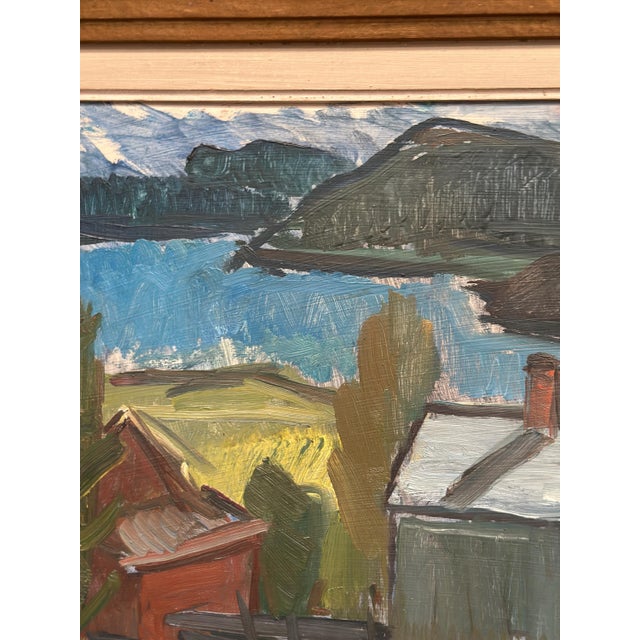 Harald Öman, Dockstafjärden, 1950s, Oil on Panel, Framed For Sale - Image 6 of 18