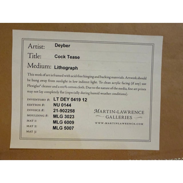 Robert Deyber ‘Cock Tease’ Signed Numbered Framed Lithograph Whimsical Pop Art For Sale - Image 9 of 10
