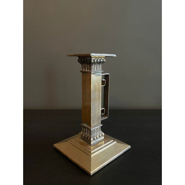 Traditional Early 20th Century Neoclassical Revival Brass Candlestick For Sale - Image 3 of 11