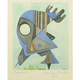 Leo Guida, Signal 6, 1970s, Watercolor and Ink, Framed For Sale