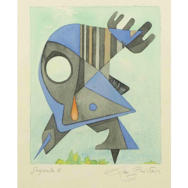 Leo Guida, Signal 6, 1970s, Watercolor and Ink, Framed For Sale
