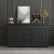 Kagoshima Black Satsuma Condiment Bowls With Wood Cabinet Display - 10 Piece Set For Sale - Image 10 of 11