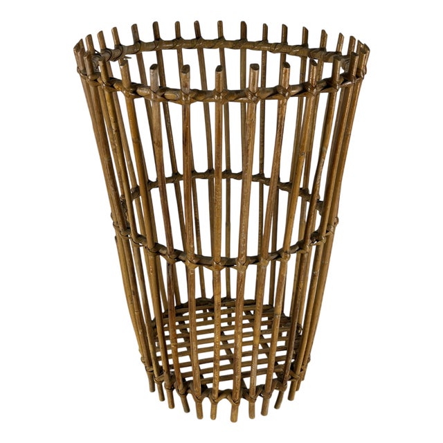 Mid-Century Bamboo Umbrella Stand, Italy, 1960s For Sale