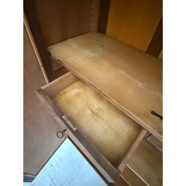 Large Antique Louis XVI Style Wardrobe with Mirror, 1890s For Sale - Image 5 of 15