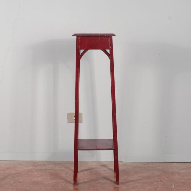 Liberty Trestle in Pompeian Red Painted Wood For Sale - Image 9 of 9