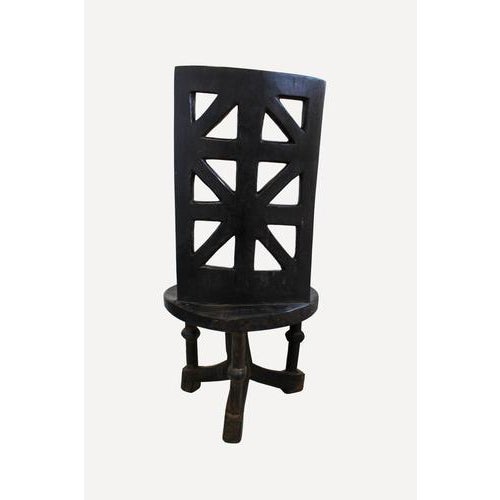 Makonde Chair in Wood For Sale - Image 3 of 5