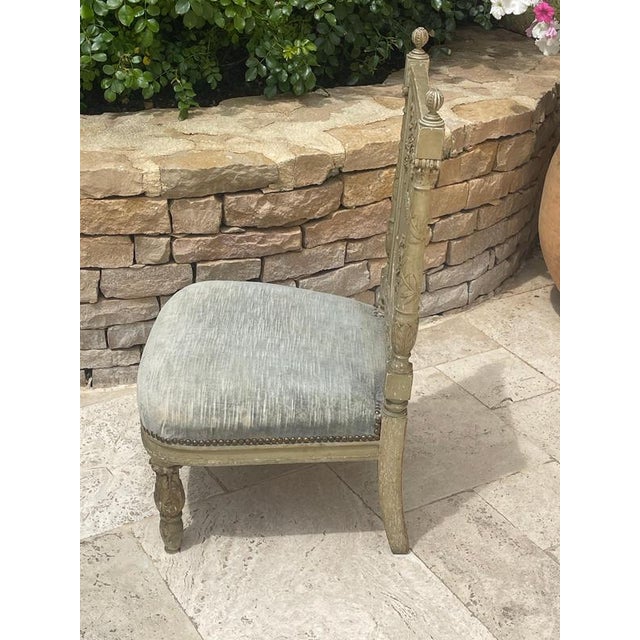 Brown Small Louis XVI Side Chair For Sale - Image 8 of 18