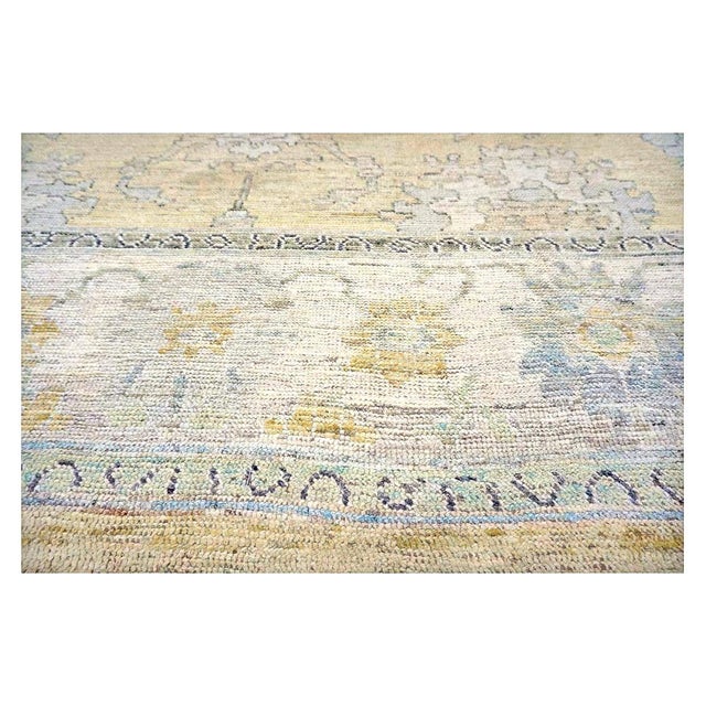 Yellow 21st Century Turkish Oushak Wool 10x13 Gold, Ivory & Charcoal Handmade Area Rug #1144141 For Sale - Image 8 of 11