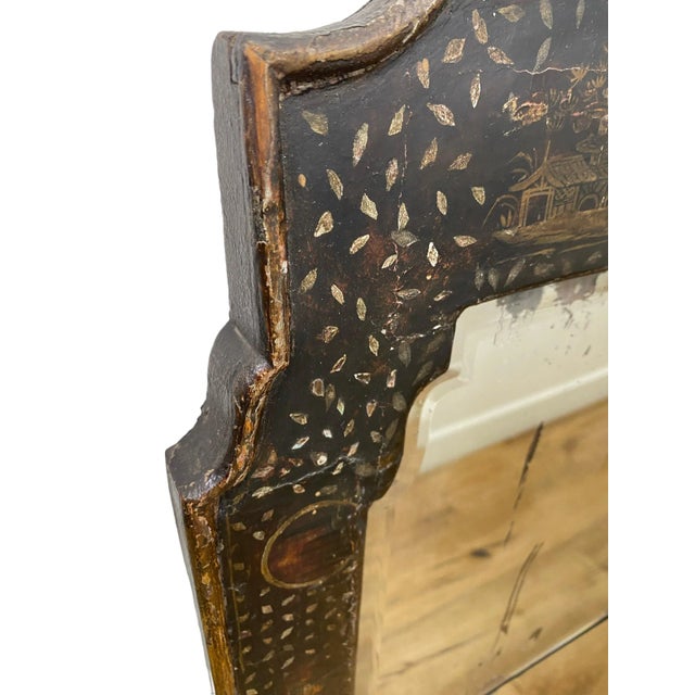 Late 19th Century Antique Late 19th Century Japanned Mirror For Sale - Image 5 of 9