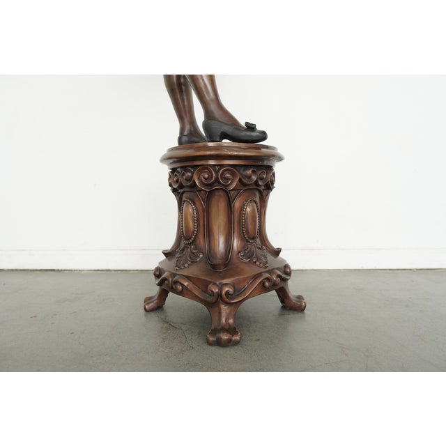 Vintage Bronze Figural Statues (Set of 2) For Sale - Image 11 of 15