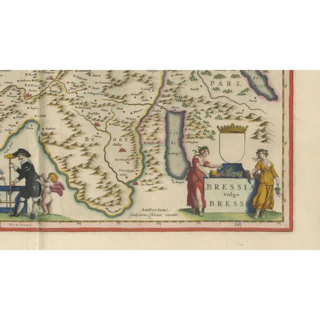 17th Century Antique Blaeu Map of Bresse & Dombes, 1642 For Sale - Image 5 of 9