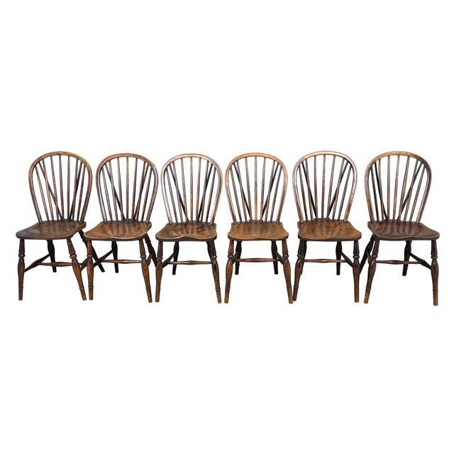 Antique Kitchen Farmhouse Dining Chairs, 1840, Set of 6 For Sale - Image 16 of 17