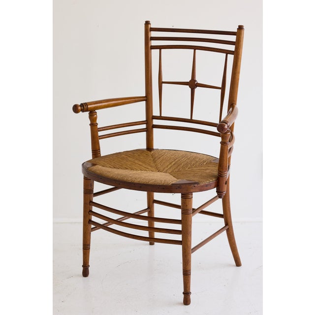 Late 19th Century Morris & Co. Armchair From the Sussex Line, London, 19th Century For Sale - Image 5 of 18