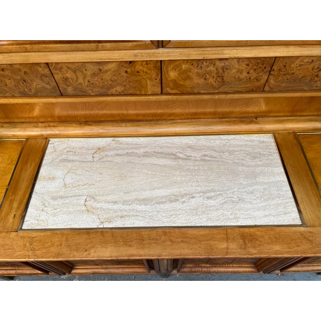 Goldenrod "Contempora" Mid-Century Modern Two-Piece Credenza and Hutch by J.l Metz For Sale - Image 8 of 18