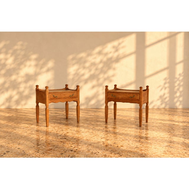 Vintage Brutalist Bedside Tables and Cabinets attributed to Henning Kjærnulf, Denmark, 1960s, Set of 2 For Sale - Image 8 of 8