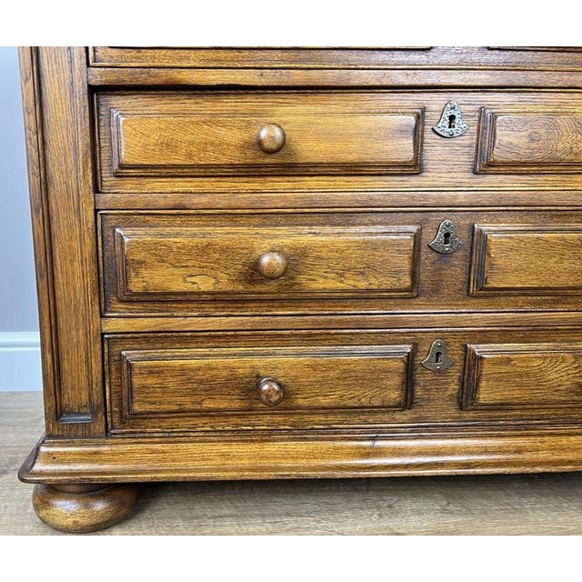Vintage French Oak Chest of 4 Drawers For Sale - Image 5 of 13