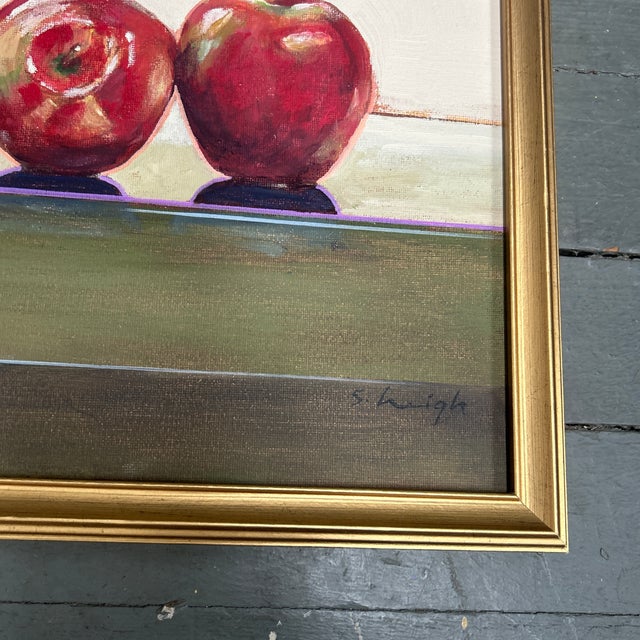 Contemporary Contemporary Original Still Life Painting by Stephen Heigh “Apples on a Counter” For Sale - Image 3 of 4