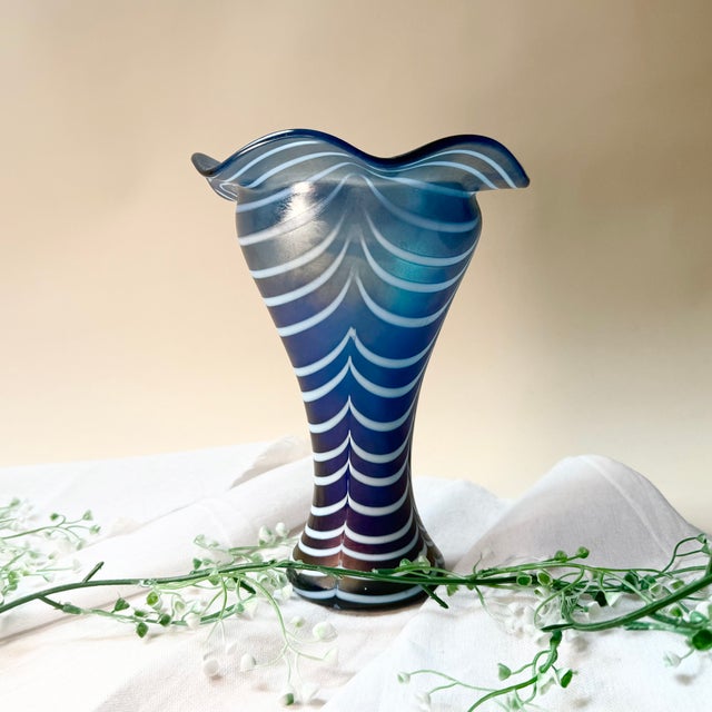 Vintage Mermaid Swirl Vase in Glass, 1970s For Sale - Image 14 of 18