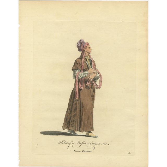 Hollywood Regency Persian Costumes, 1749, Engravings, Set of 3 For Sale - Image 3 of 9