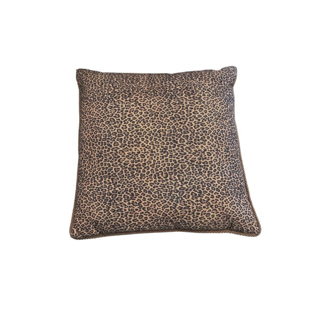 Velvet Custom Made Square Animal Print Pillow 13" For Sale In New York - Image 6 of 6