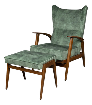 Set of Mid-Century Antimott Recliner and Footstool from Knoll Inc. / Knoll International, 1960s
