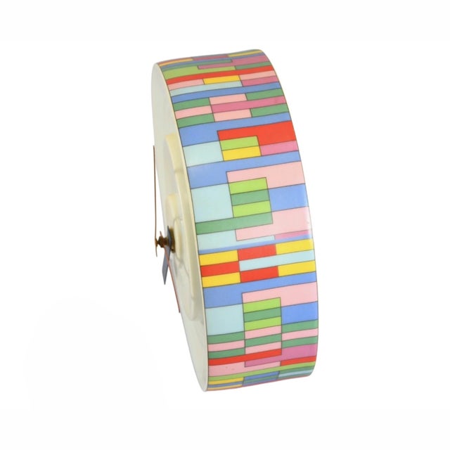Postmodern Line Table Clock in Porcelain by Ambrogio Pozzi for Rosenthal, Germany, 1960 For Sale - Image 3 of 5
