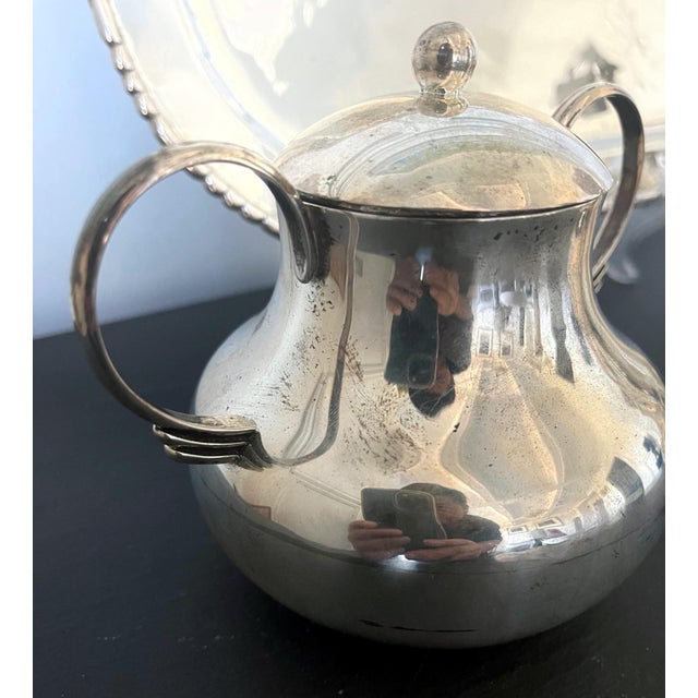 Mexican Modernistic Sterling Silver Tea Coffee Set by Hector Aguilar For Sale In Atlanta - Image 6 of 18