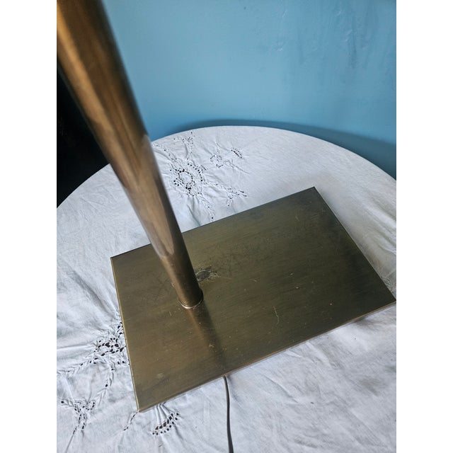 Mid 20th Century Hollywood Regency Swing Arm Brass Floor Lamp For Sale - Image 11 of 13