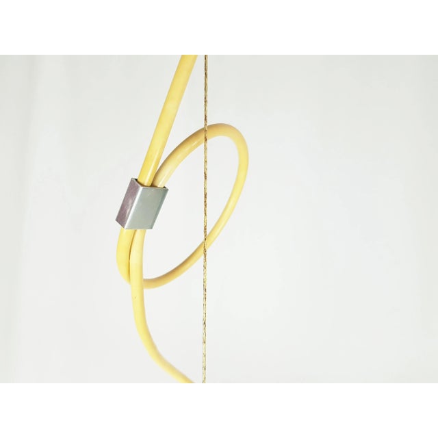 Silver Italian Painted Metal and Glass Pendant Lamp, 1970s For Sale - Image 8 of 10