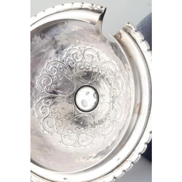 Jam Jar with Silver Lid and Spoon by Wilhelm Kåge for Kåge Verkstad Gustavsberg, 1920s For Sale - Image 6 of 7